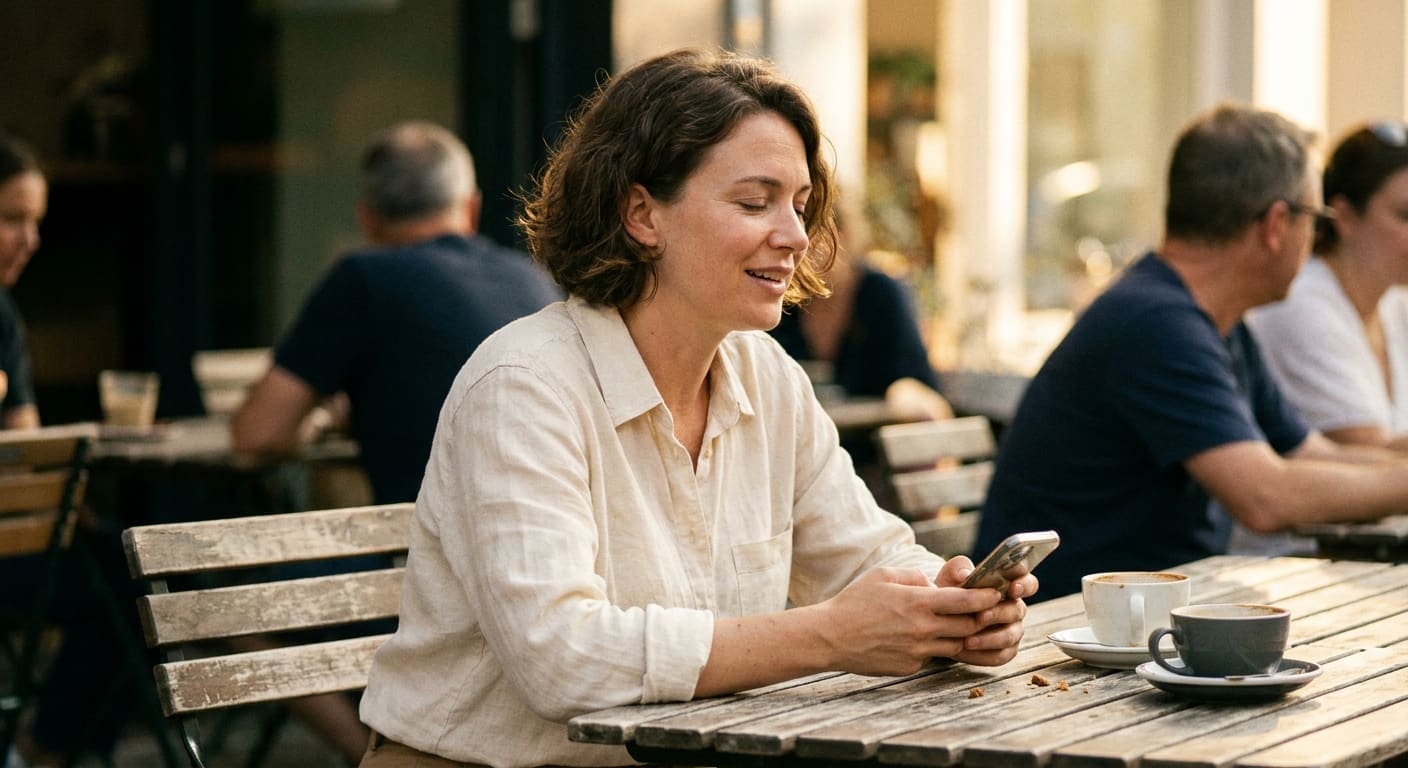 Relieved woman receiving early direct deposit funds