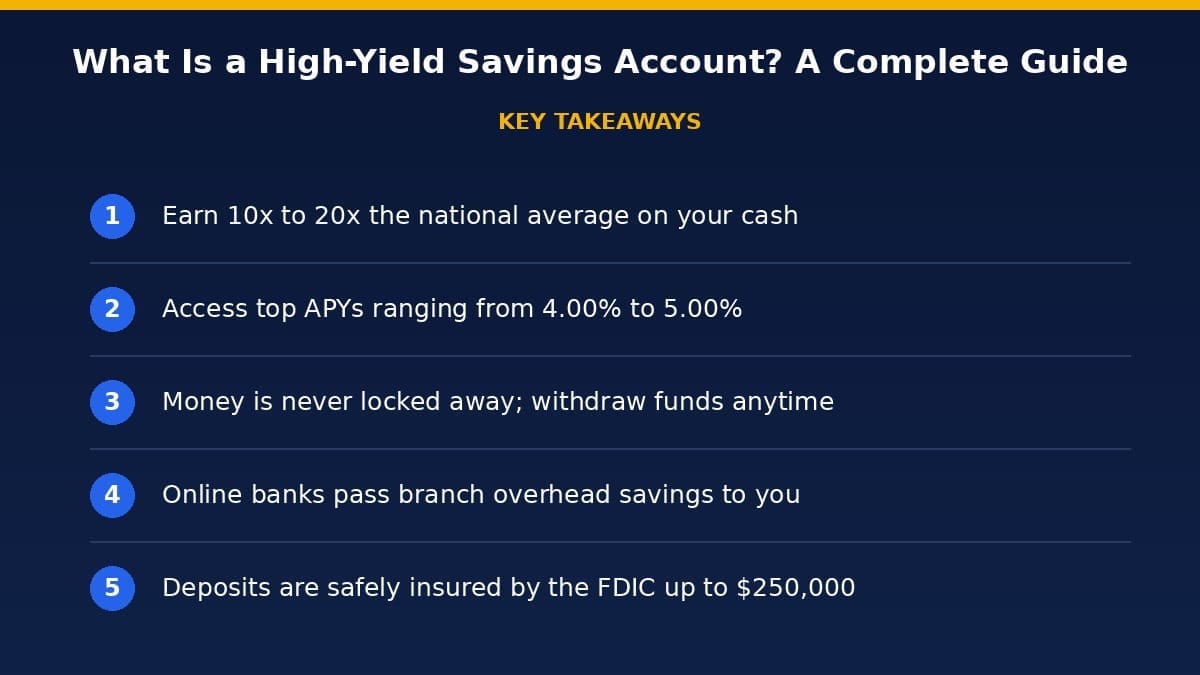 what is a high-yield savings account key takeaways