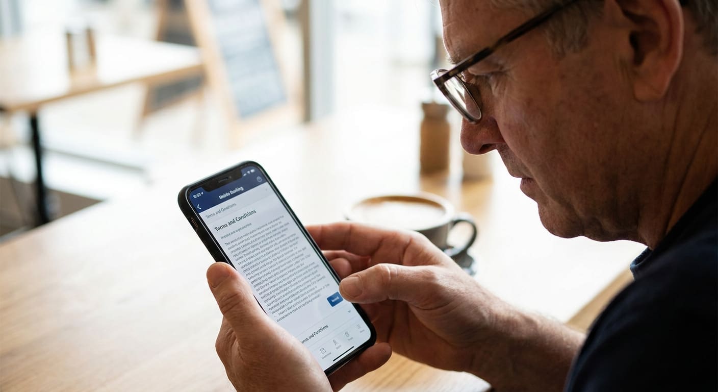 User researching are neobanks safe on a mobile device