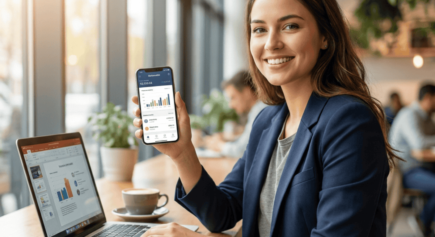 A customer using a profitable neobank mobile banking app