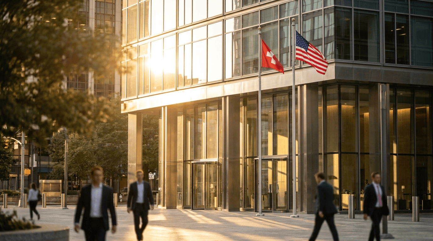 Modern bank building exterior symbolizing Revolut's move toward a US banking charter